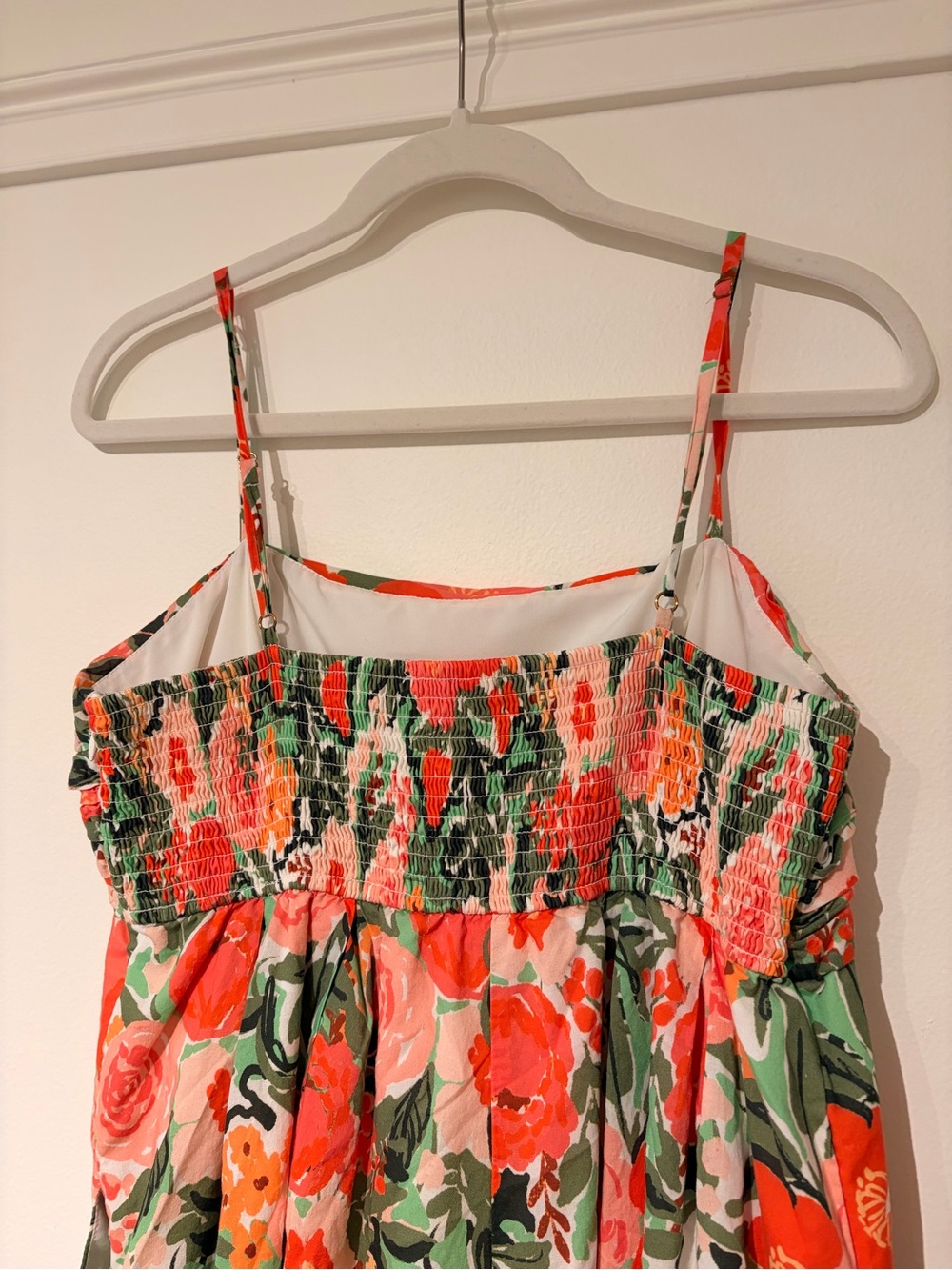 HUTCH Mabel Sleeveless Maxi Wide-Leg Jumpsuit Size Large Orange and Green
$198 - Picture 7 of 9